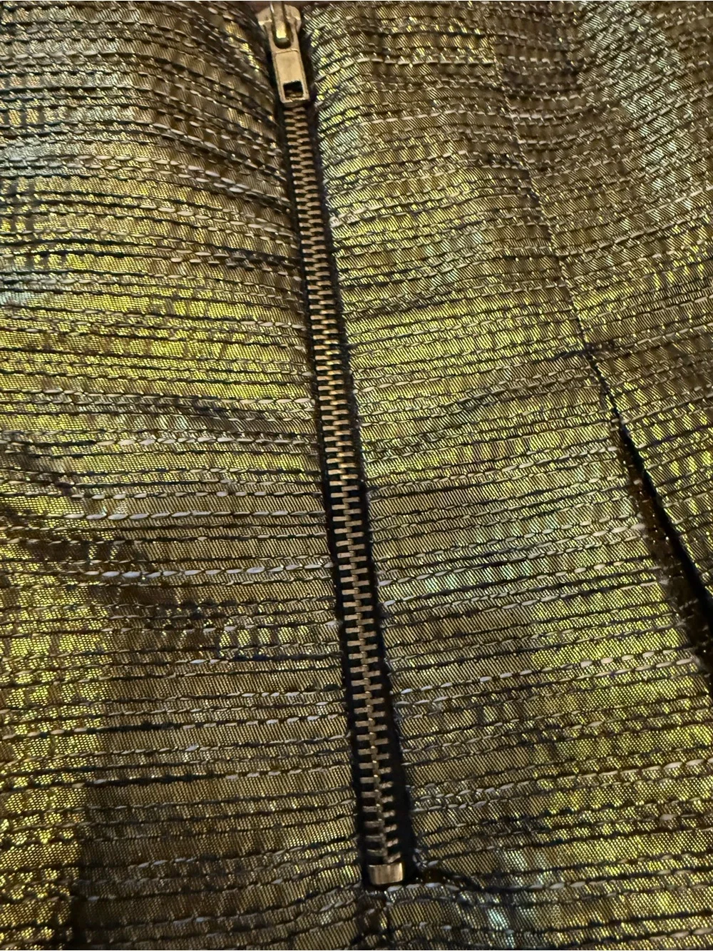 Gianni Bini | Skirts | Gianni Bini Metallic Gold Pleated Mini Skirt ...
